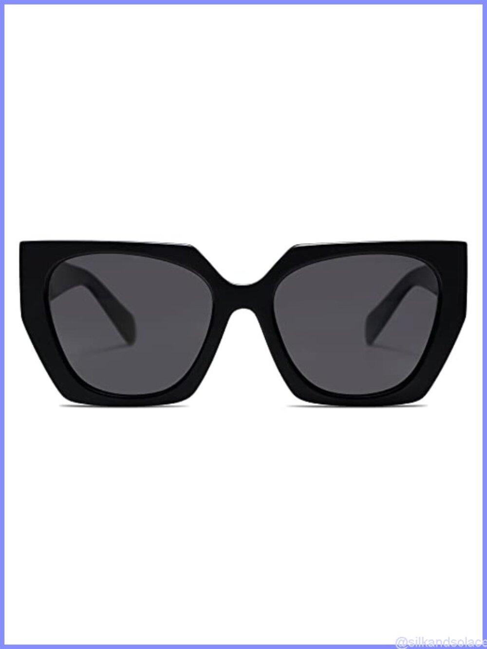 Oversized Polarized Square Cateye Sunglasses UV400 TAC Lenses Full Frame